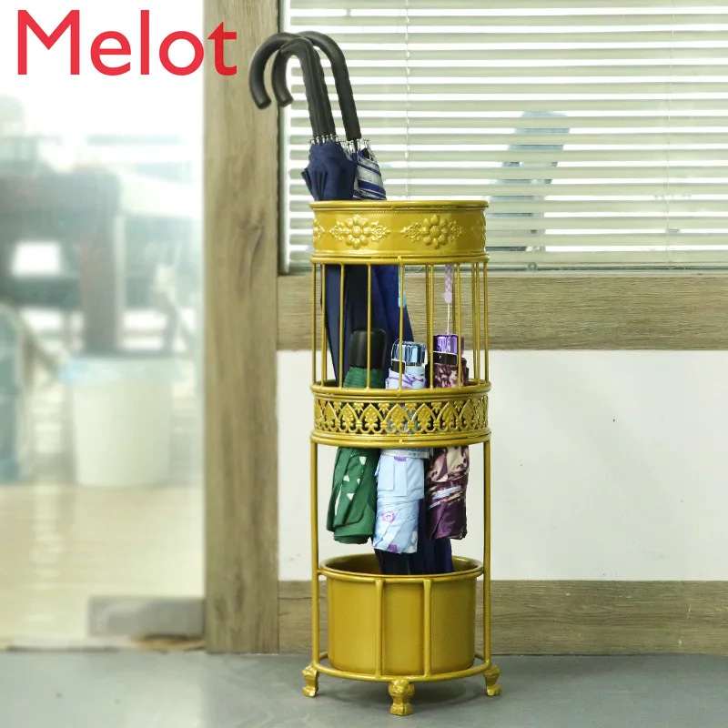 

Напольная стойка для зонта, бытовая стойка для хранения, подставка для зонта из кованого железа для вестибюля, креативная подставка для зон...