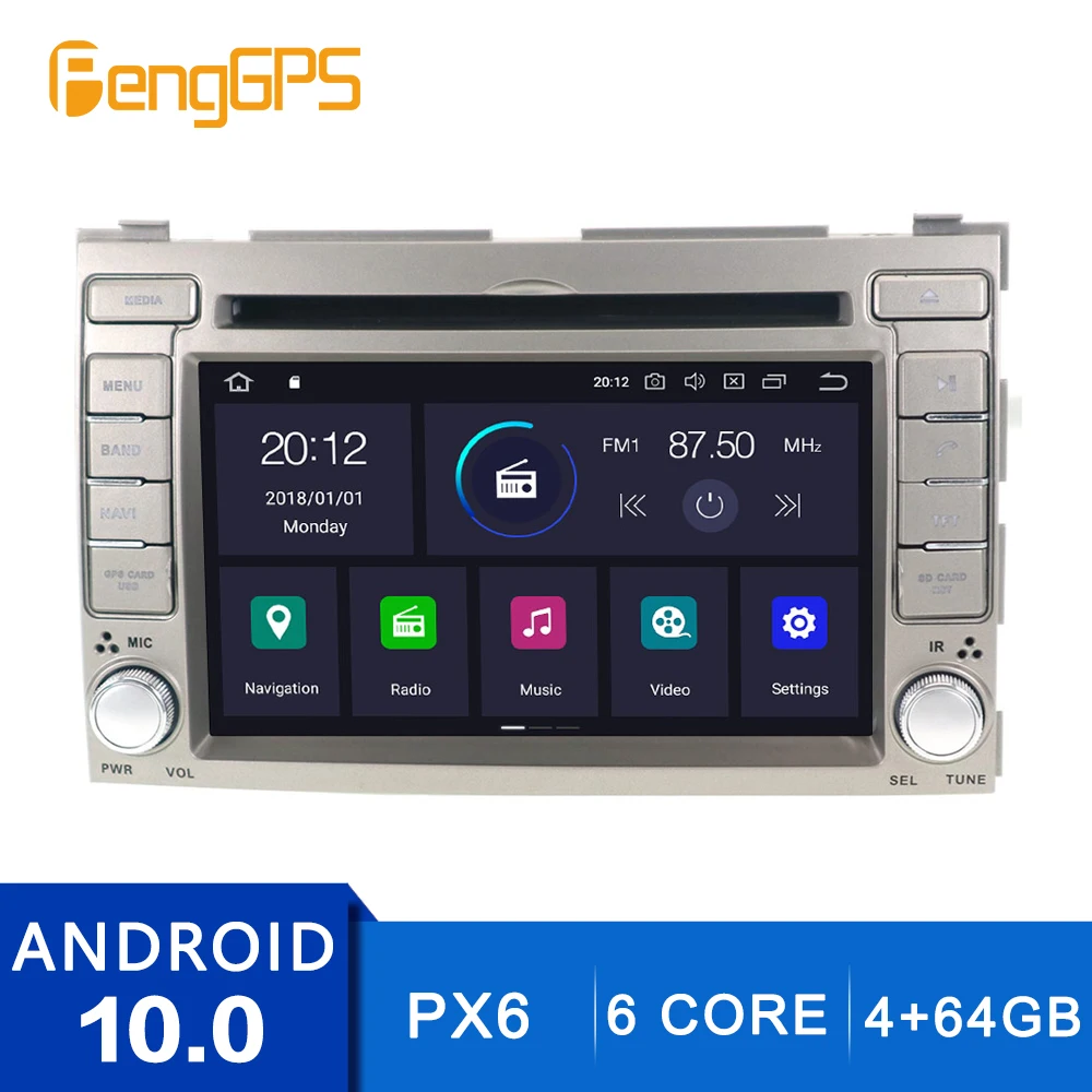 

Android 10.0 CD DVD Player For Hyundai I20 2008-2013 Multimedia Headunit Auto Stereo GPS Navigation Radio Carplay DSP PX6 6 Core