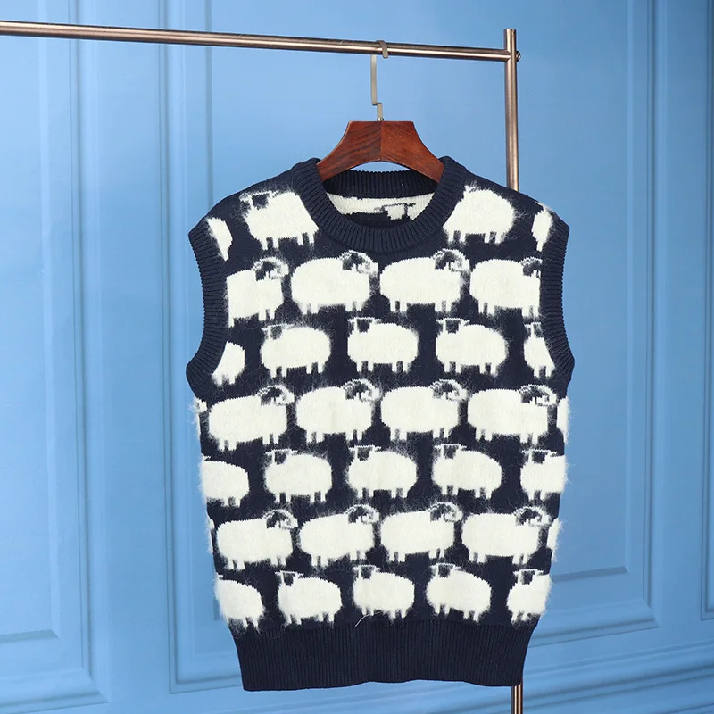 

Women's Autumn/winter Head Sweaters Sleeveless Wool Vest Knitwear