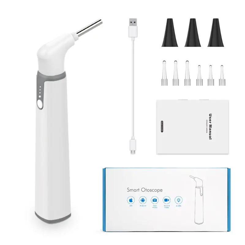 

Wifi Smart Otoscope Earscope Cleaner Ear Spoon Earpick 3.9mm Endoscope Camrea C90A