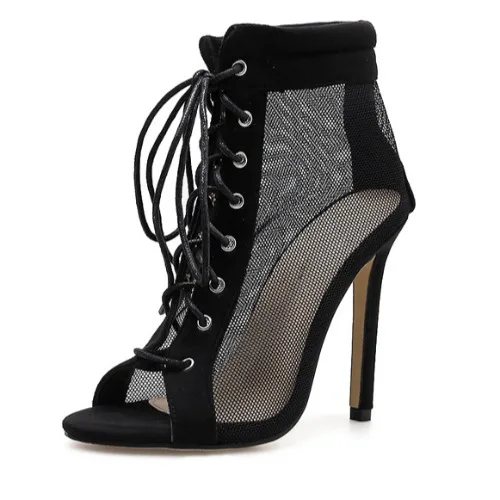 

2020 new versatile sexy super high heel Roman hollow out versatile cool boots