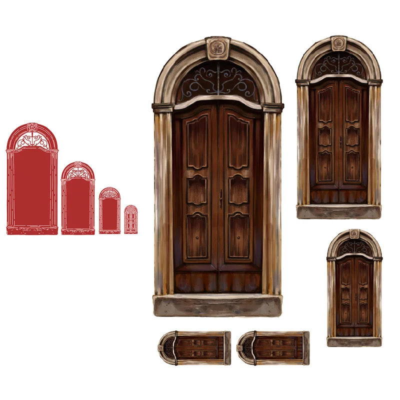 

Strange door New Metal Cutting Dies & Stamps Scrapbook Dariy Decoration Stencil Embossing Template DIY Greeting Card Handmade