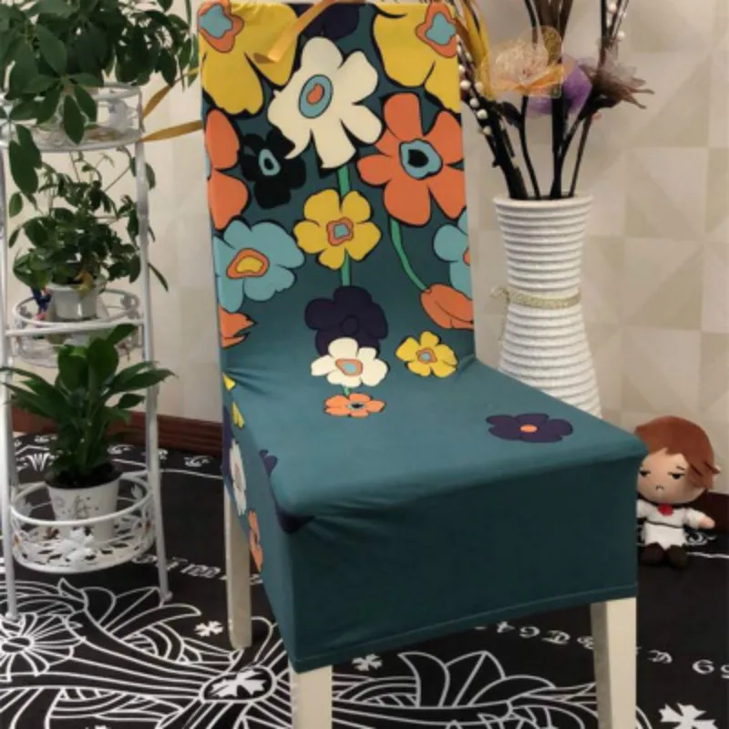 Чехлы на стулья для Обеденная чехлы эластичная ткань спандекс покрывало стула