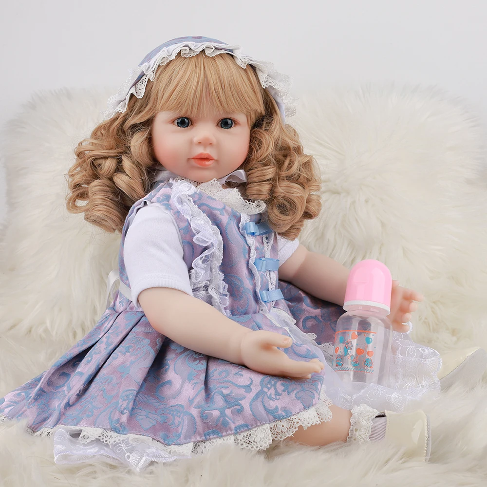 60 см новый дизайн Reborn Babies Dolls Реалистичная ткань тела модная принцесса платье
