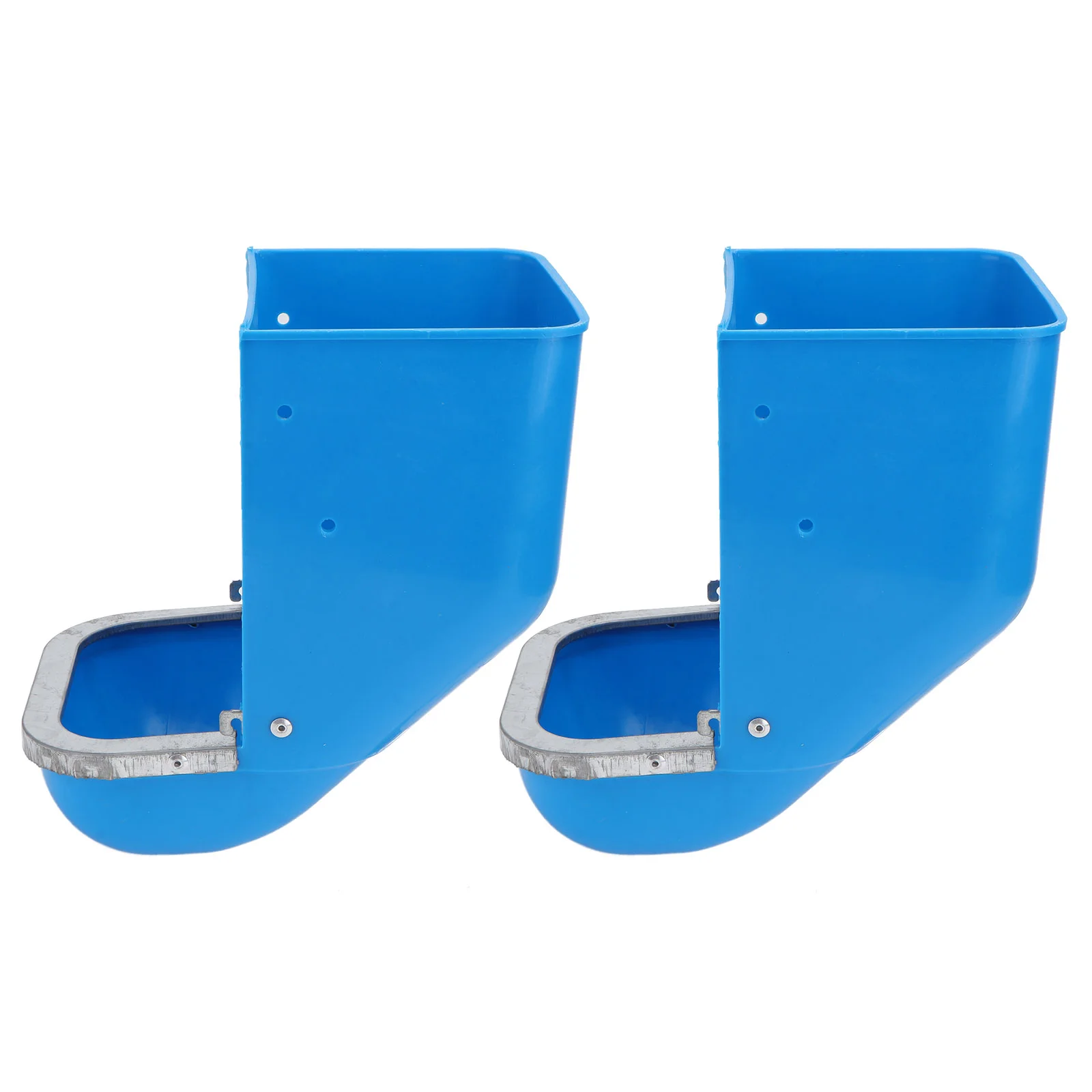 

2pcs Farm Household Poultry Feeder Pets Food Feeding Bowl (Random Color)