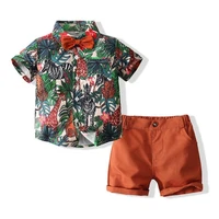 hot sale boys beach suits kids sets new childrens clothing girls boys shirts shorts 2 piece set high quality summer clothes