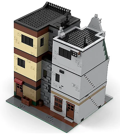 BuildMOC друзья центр города городской совместимый с Lepining обеденная корзина друг