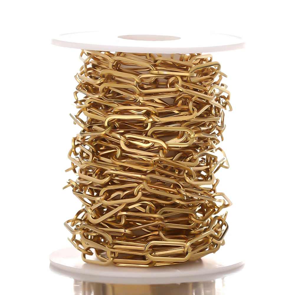 1 метр овальной формы из нержавеющей стали на плоской подошве звено цепи для