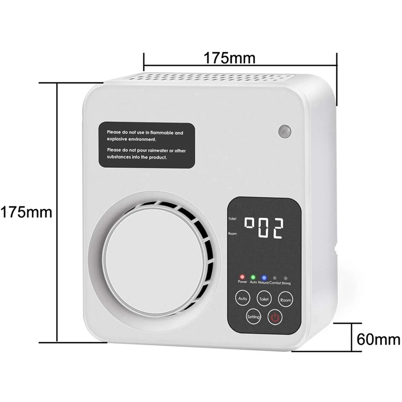 

Air Purifier for Home, Ozone Air Purifier, Ioniser Air Cleaner for Bedroom Living Room Restroom Office UK Plug
