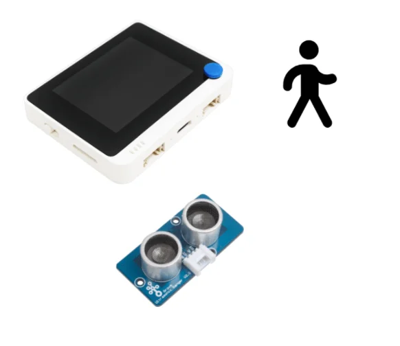 Система подсчета людей со встроенным терминалом Wio и ультразвуковым датчиком |