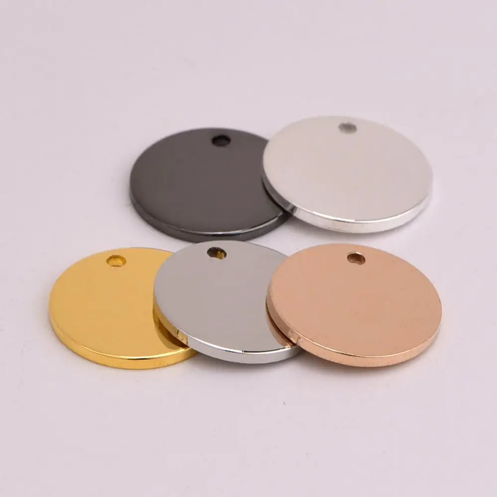 

50PCS 8mm Round Metal Pads 12mm Copper Circles Pallets as Pendants base for Handmade bracelets Necklace DIY Jewelry Ornaments