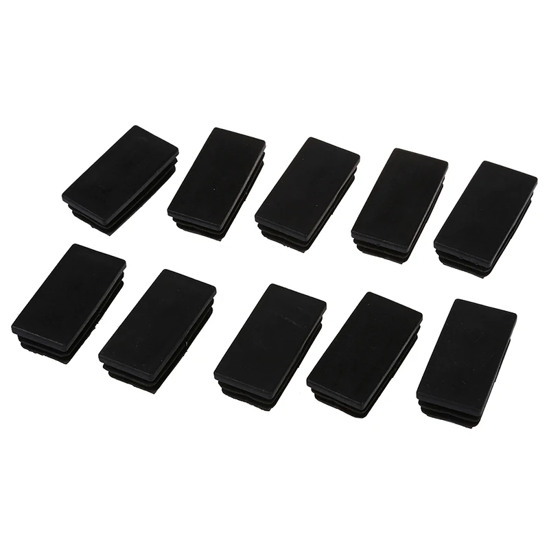 

NEW-Plastic Rectangle Tube Inserts End Blanking Cap 25x50mm 10 Pcs Black