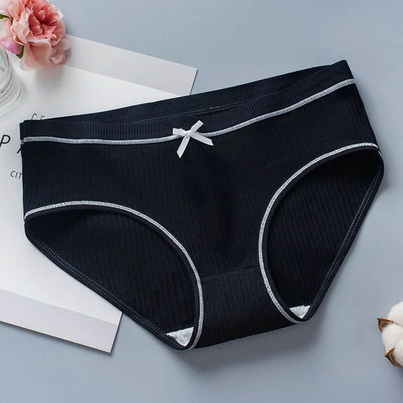 10PCS Women Panties Underwear Cotton Panties for Women Mid-Rise Solid Briefs Plus Size Lingerie Breathable Women's Underpants