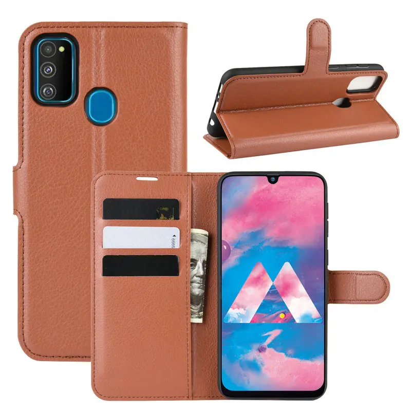 Кожаный чехол книжка с подставкой для Samsung Galaxy M30s кожаный A40s A10s Бумажник