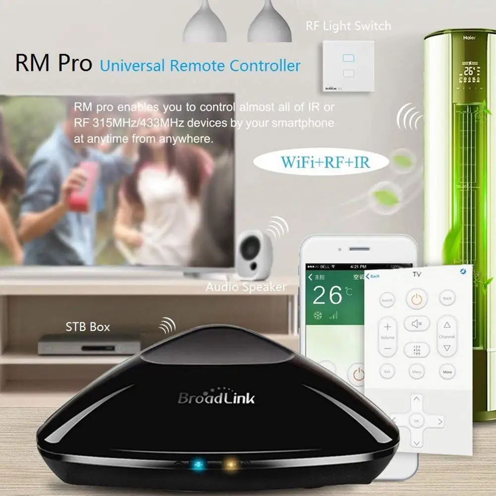 Универсальный умный пульт дистанционного управления Broadlink FastCon RM4 Pro RM4C Mini IR + RF 4G