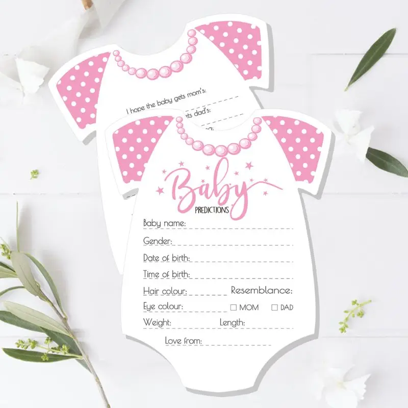 Paquete de 10 tarjetas de consejos y predicci&oacute;n para juego de Baby Shower, libro de mensajes para padres, libro de consejos divertido, fiesta de ducha Neutral de g&eacute;nero-3