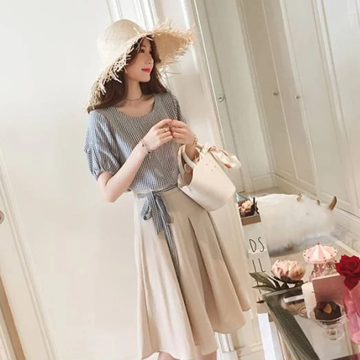 Лидер продаж новый стиль элегантное платье средней длины наряд Детский комплект