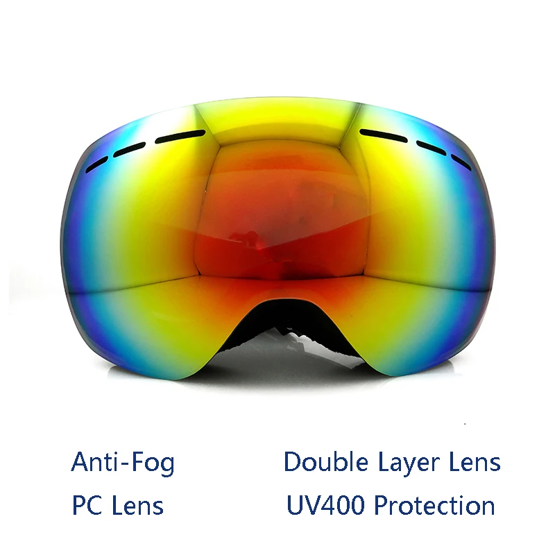 Лыжные очки для катания на лыжах снежные мужские и женские сноуборда двухслойные