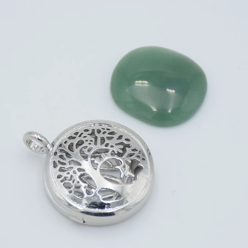 Женские медальон кулон ожерелье полый Медный Круглый Древо жизни коробка