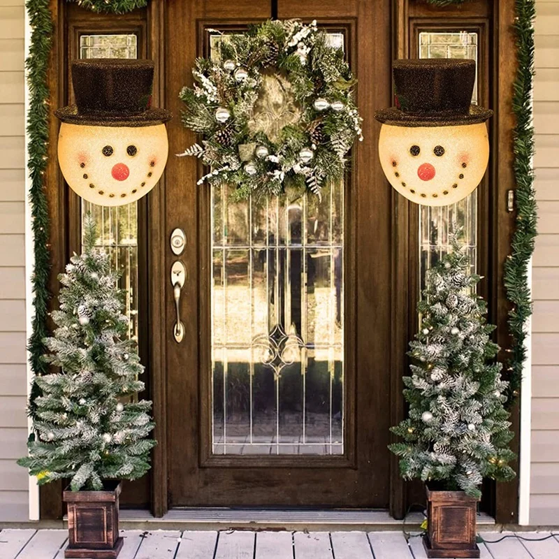 

Snowman Christmas Light Covers, Outdoor Decor Holiday for Porch Lights