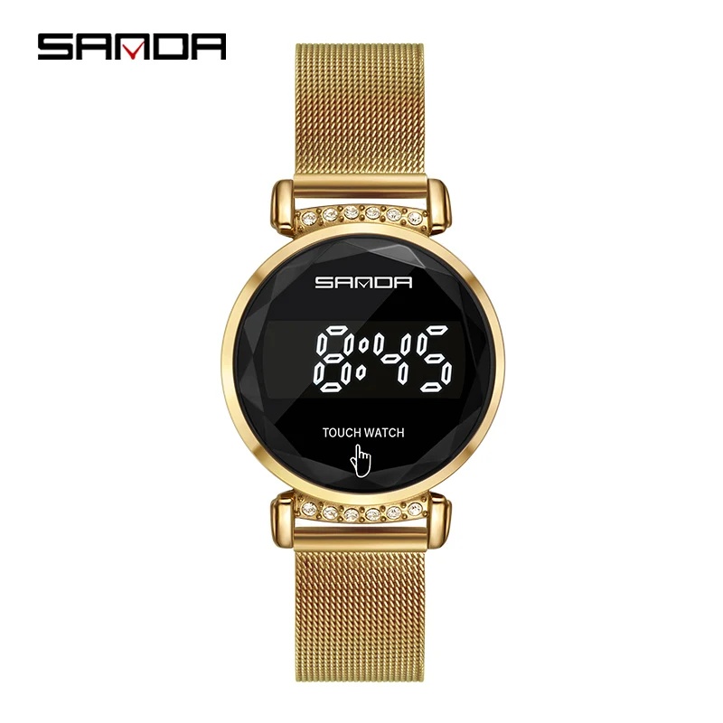 SANDA Top Brand Women's Watch Clock LED Touch Screen Women Digital Watches 30M Waterproof Womens Wristwatch Relogio Feminino enlarge
