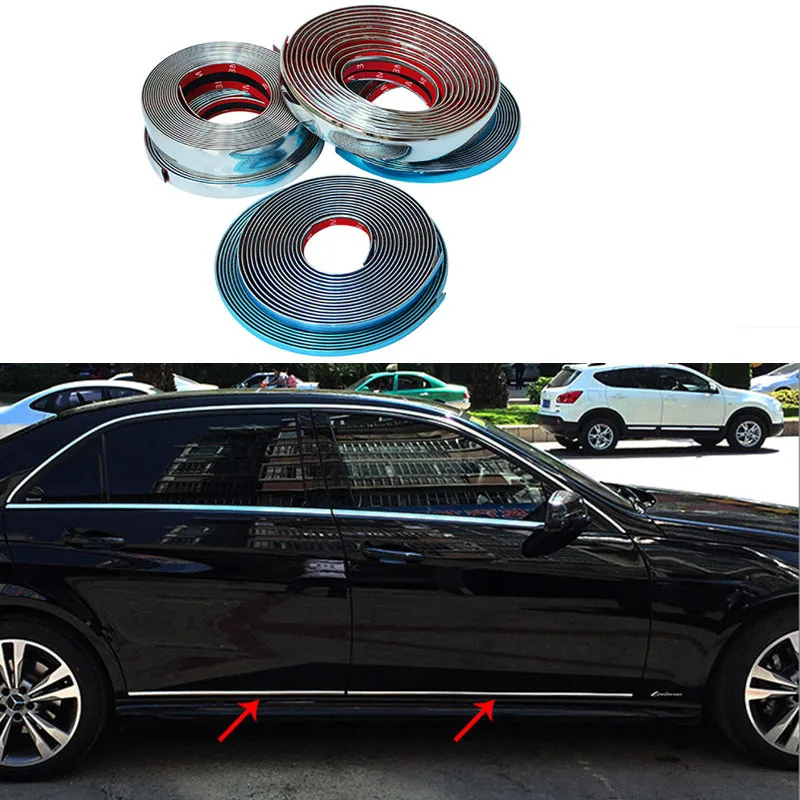 Универсальный молдинг для кузова автомобиля хромированный отделка полоса лента