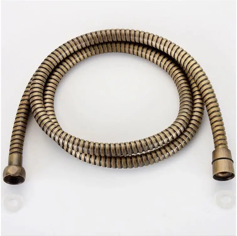 G 1/2'Black Shower Hose 150cm Stainless Steel Shower Tube Flexible Gold Bathroom Hose Plumbing Chrome ORB