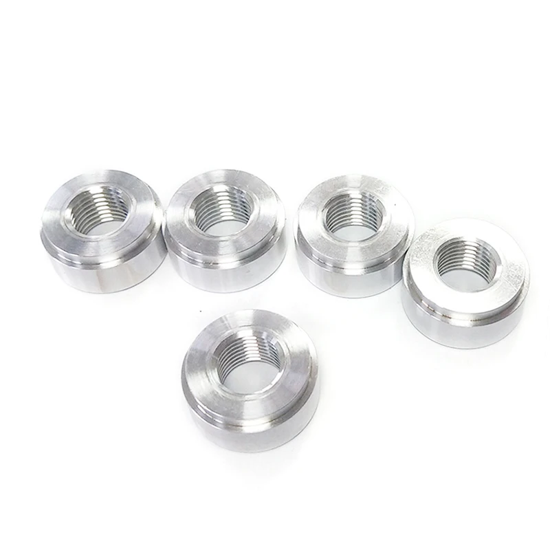 

5pcs 1/4 NPT Female Aluminum Exhaust Pipe Base Heat-resisting Nut Exhaust Oxygen Sensor Weld-On Nu