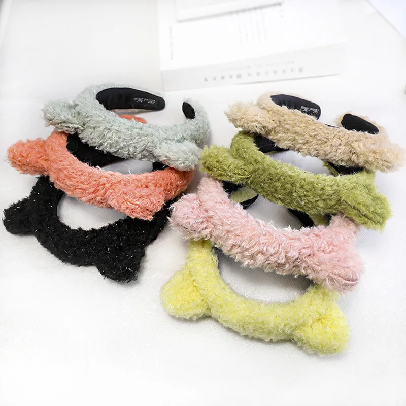 Free shipping ins lambswool women hairbands cat girl's headbands lady's headwear hair accessories