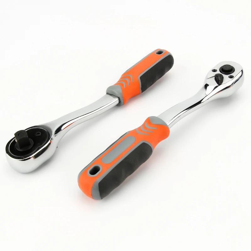90 Зубьев 1/4" 3/8" 1/2" 1 шт. Высокая крутящий момент Crv рукоятка с быстрым съемом головок профессионального ручного инструмента.
