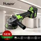 Беспроводная угловая шлифовальная машина Huepar, 20 в, литий-ионный аккумулятор 5,0 Ач, 8500PRM, для резки и шлифовки, Электрические Угловые инструменты