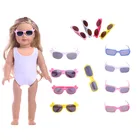 Круглые Солнцезащитные квадратные очки, модные подходящие 18 дюймовые американские и 43 см аксессуары для новорожденных, наше поколение, подарок для девочки