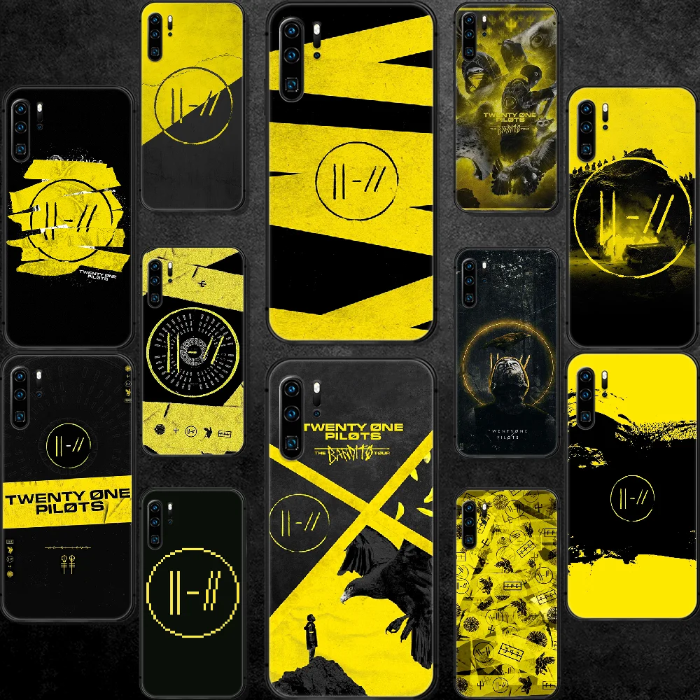Чехол для телефона Twenty One Pilots Huawei P Mate 10 20 30 40 Pro Lite Smart 2019 2021 черный силиконовый