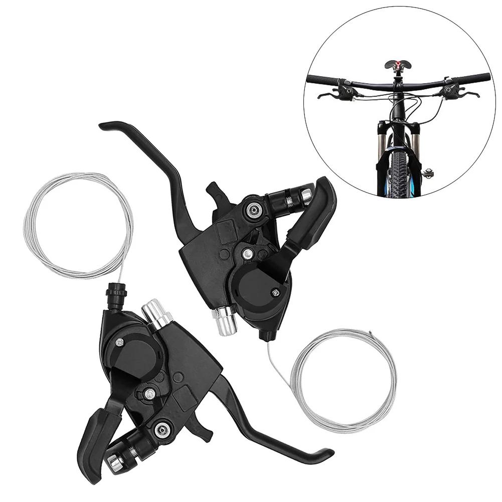 

Gear Shifter/Brake Lever 24 Speed Bicycle Shifter Brake MTB Mountain Road Bike Riding Cycling Disc Brake Levers With Shift Cable