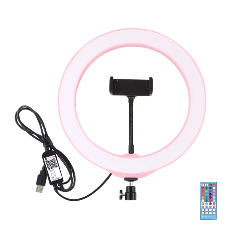 Светодиодное кольцо PULUZ с регулируемой яркостью 10 2 дюйма 26 см USB RGBW освещение для