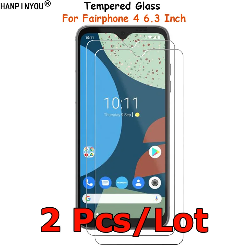 

2 шт./лот для Fairphone Fair phone 4 6,3 дюйма, закаленное стекло для защиты экрана, Взрывозащищенная защитная пленка, усиленная защита