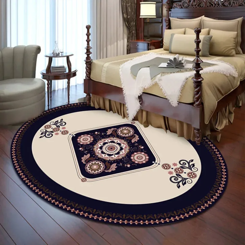 Европейский жаккардовый ковер Овальный для гостиной спальни декоративный