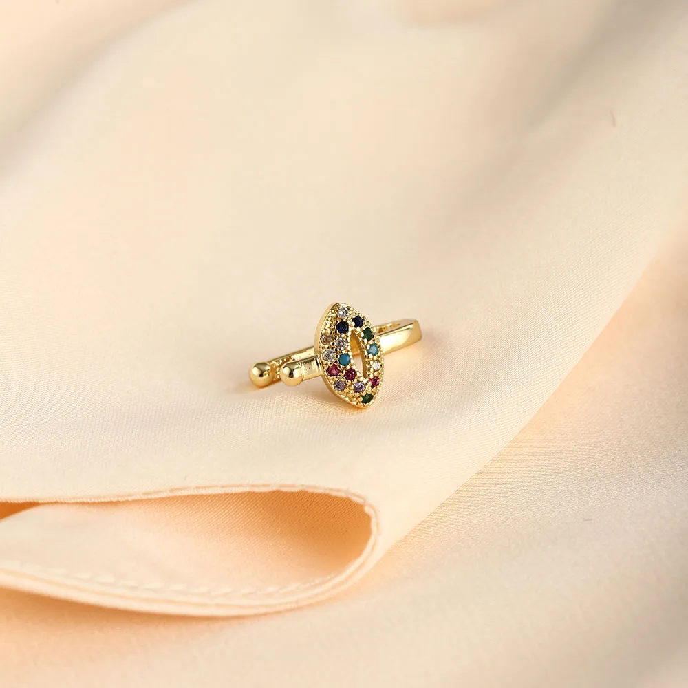 

Korean Fashion Evil Eye Color Zircon Copper Hoop Womens Ear Clip For Christmas Gift Anniversary Earrings Jewelry Stud Earing