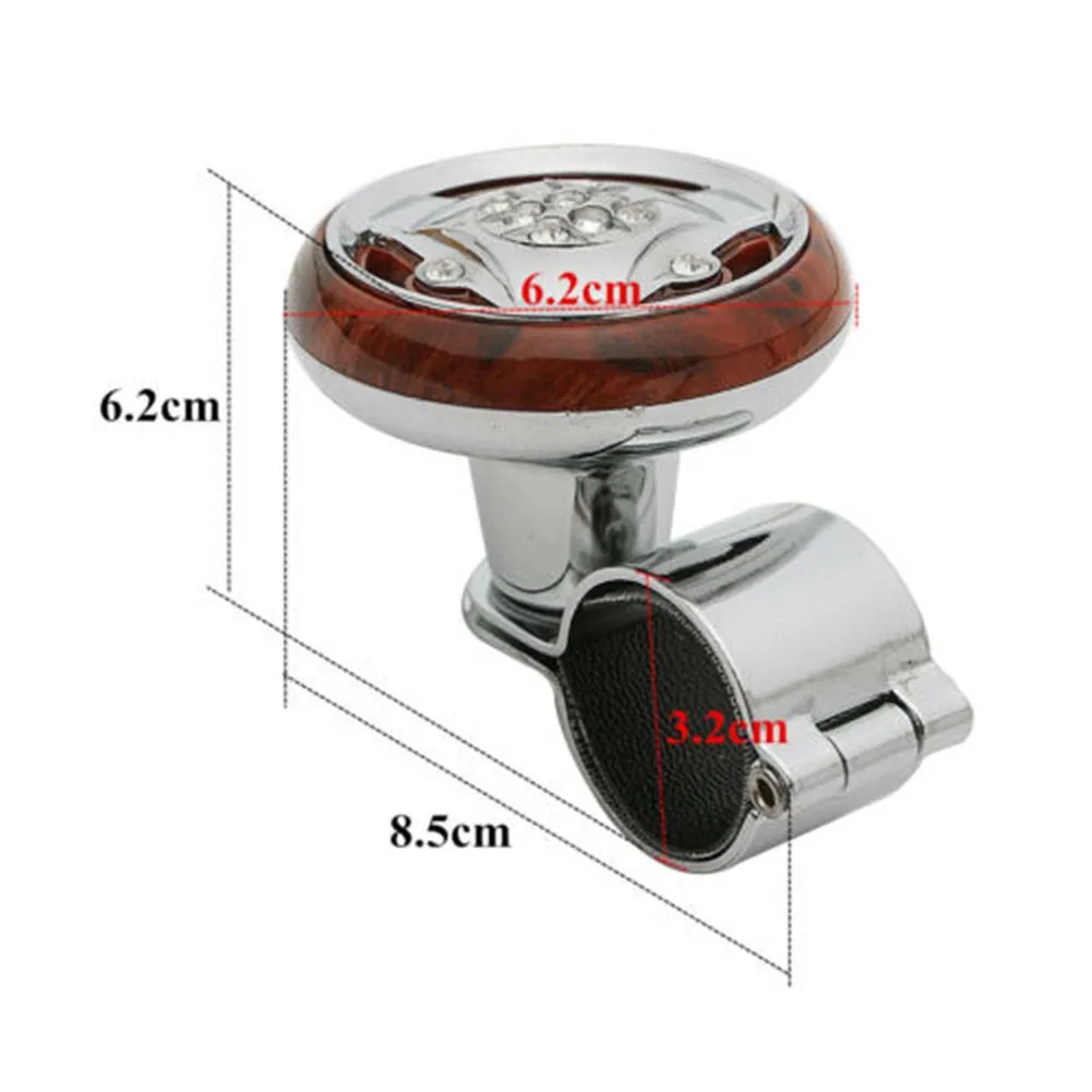 

Aid Steering Wheel Booster Anti-Slip Assister Car Electroplating Spinner