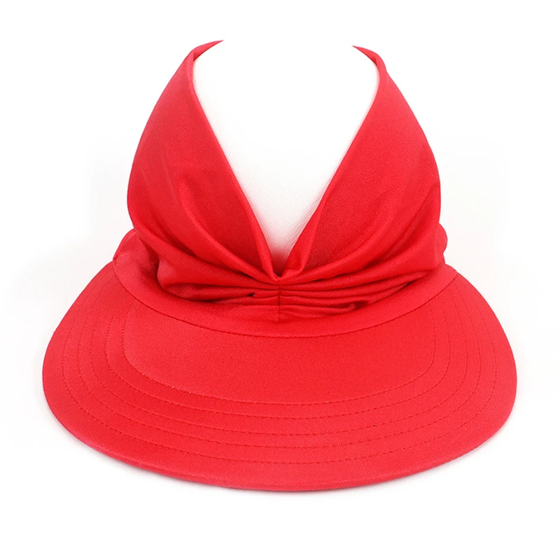 

Summer Hat Women's Sun Visor Sun Hat Anti-ultraviolet Elastic Hollow Top Hat New Casual Ponytail Caps Gorras 2021 NEW