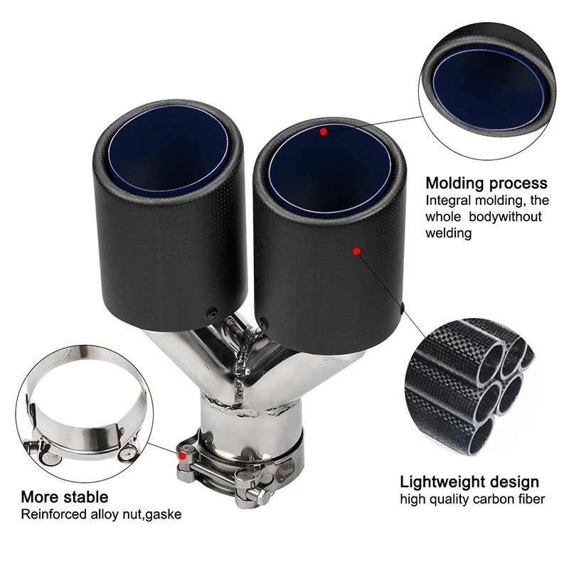 Автомобильный двойной равномерный хвостовой глушитель наконечники роликовый