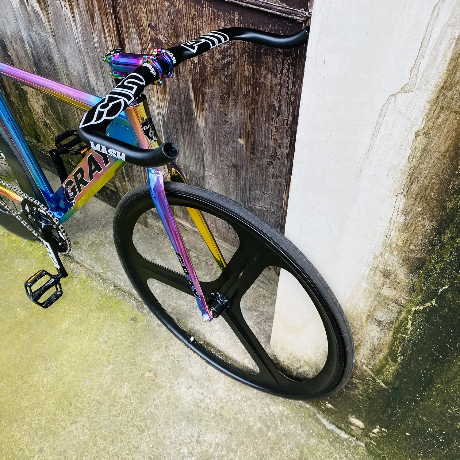 Серый Трековый велосипед с фиксацией 52 см рама из алюминиевого сплава 3 Спицы