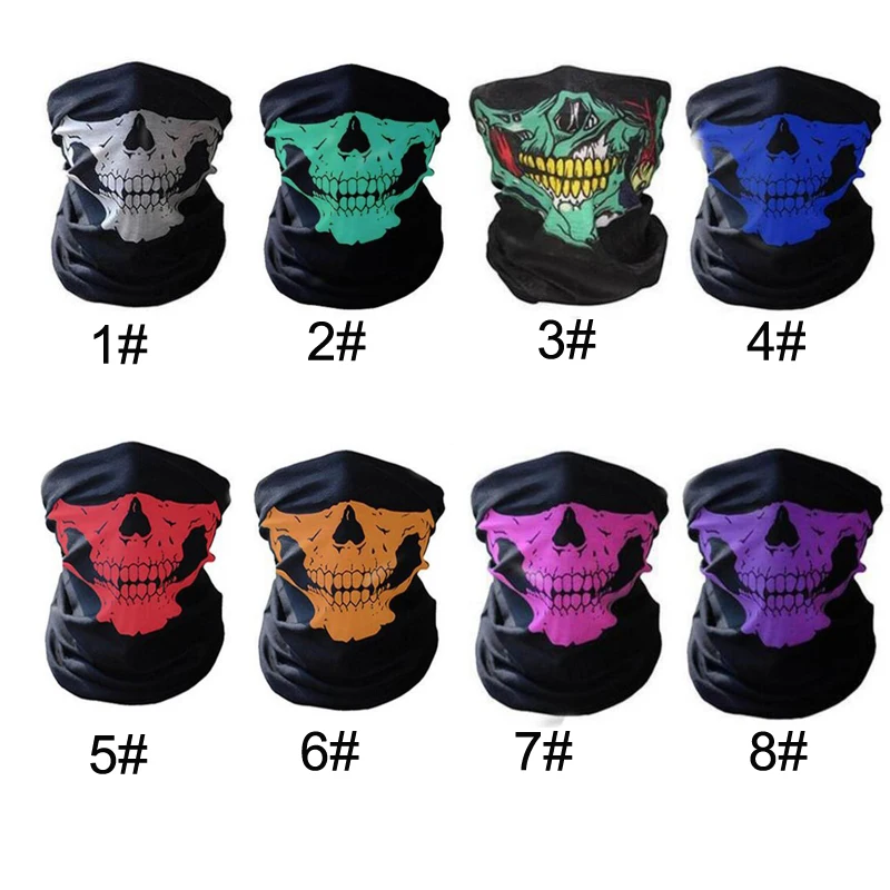 1 шт. BYEPAIN дышащая бесшовная маска для лица с черепом Пыленепроницаемая