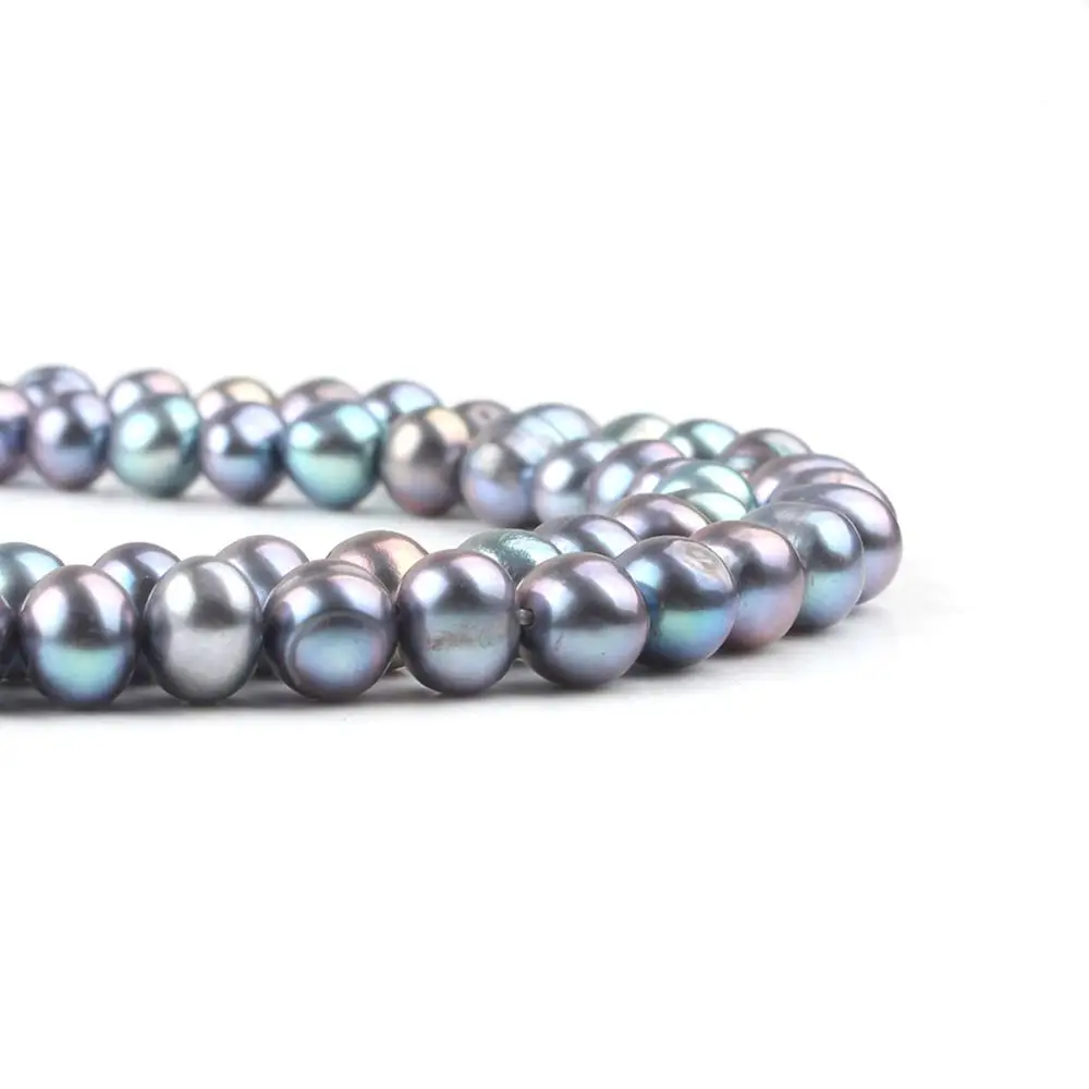 Бусины Из Натурального пресноводного жемчуга для женщин круглые бусины с