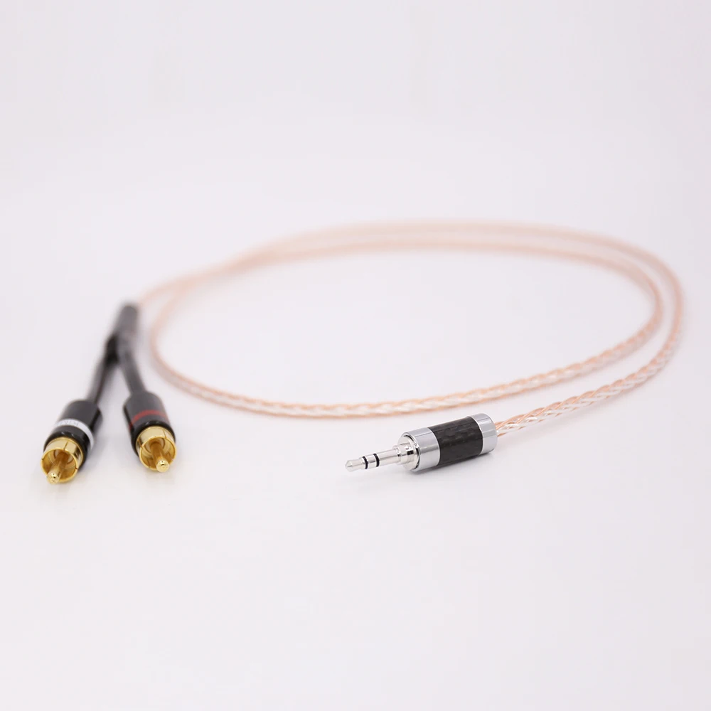 Аудиокабель Hi-Fi с медным и посеребренным покрытием OCC 2 rca на 3 5 мм аудиокабель 1 |