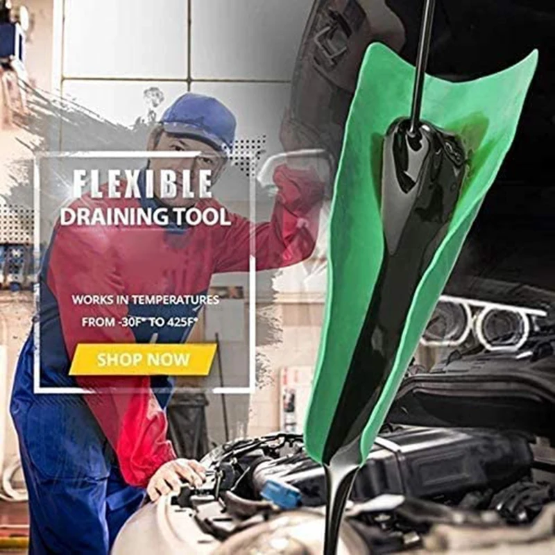 

Reusable Flexible Draining Tool Foldable Car Oil Refueling Long Mouth Funnel (19.7 x 7.9 INCH)