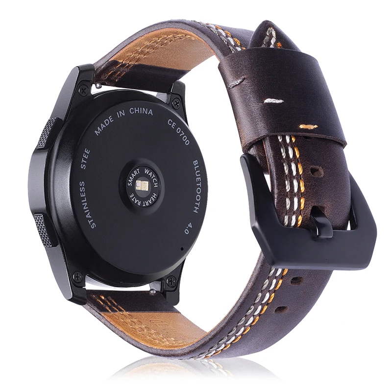 22 мм ремешок для часов из натуральной кожи ремешок для samsung gear S3 Frontier классические умные часы сменные браслеты аксессуары