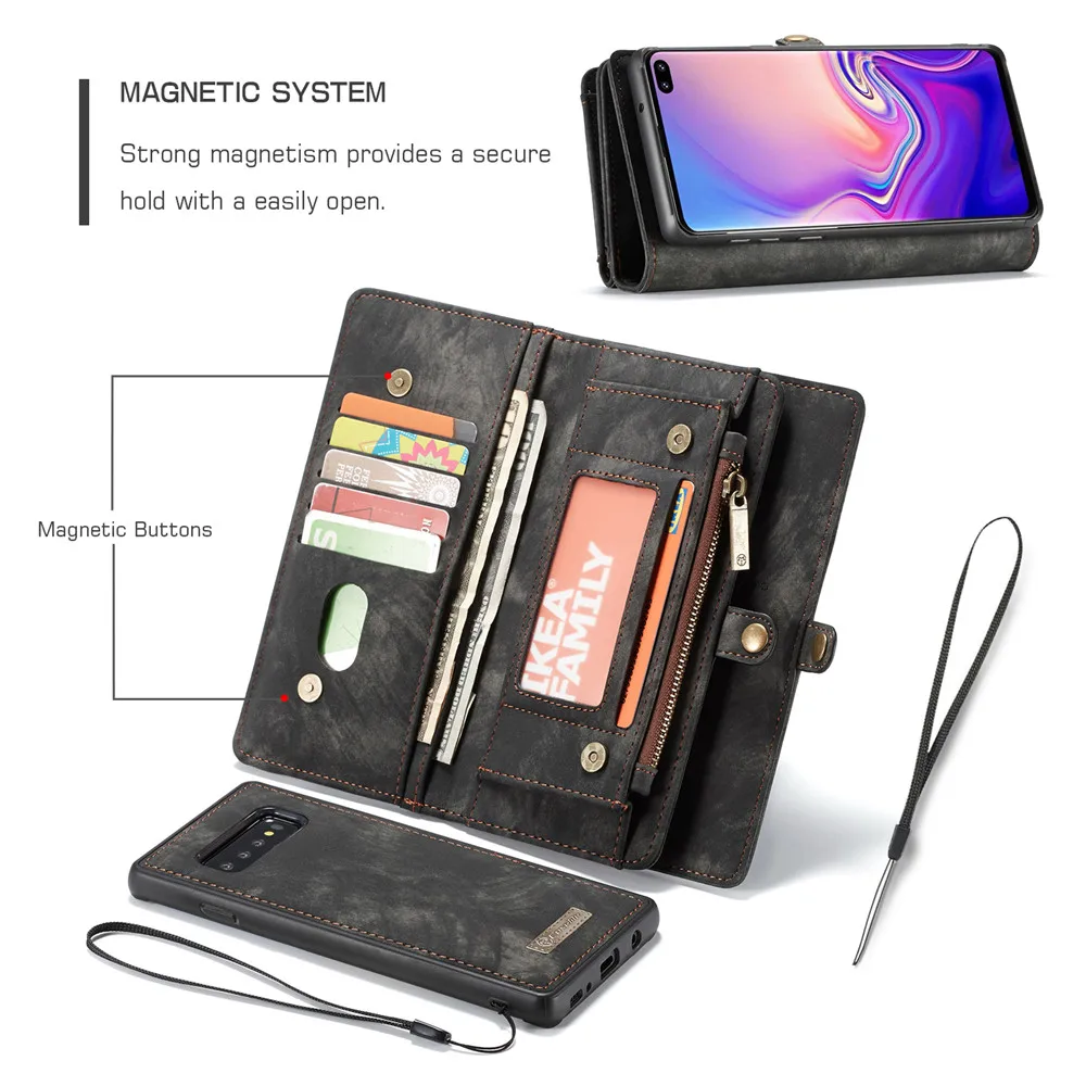 CaseMe бумажник чехол для Samsung S8 S9 S10 S20 Plus S7 Магнитный кожаный Galaxy Note 20 Ultra 10 9 8 A21S A51 A71