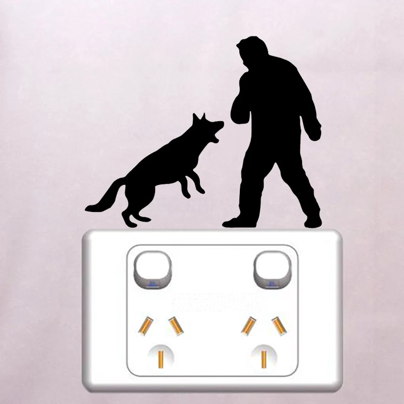 YJZT полицейский кинологический настенный стикер для выключателя домашнего