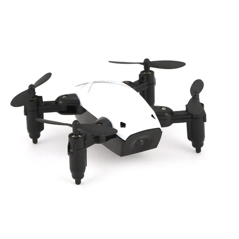 white S9W складной RC Мини Дрон Карманный Дрон микро Дрон вертолет с wifi FPV 0.3MP камера 360 градусов - Цвет: white